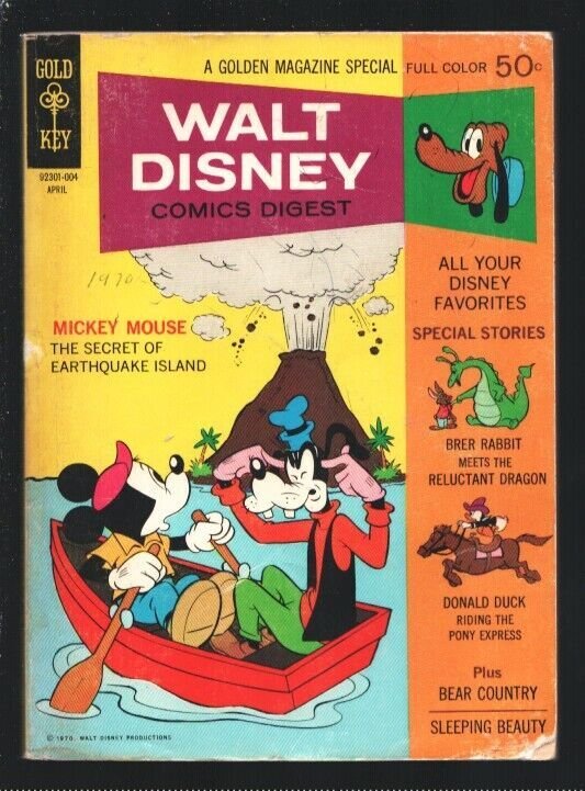 Walt Disney Comics Digest #21 1970-Uncle scrooge-Donald Duck-Tinker Bell-Brer...