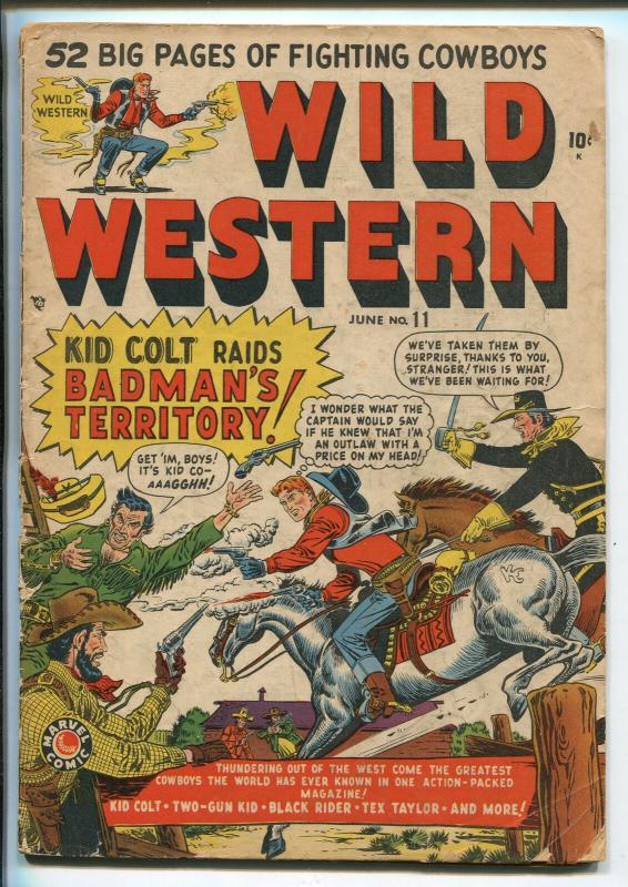 WILD WESTERN #11 1950-MARVEL-TWO-GUN KID-TEX MORGAN-KID COLT-JOE MANEELY-good 