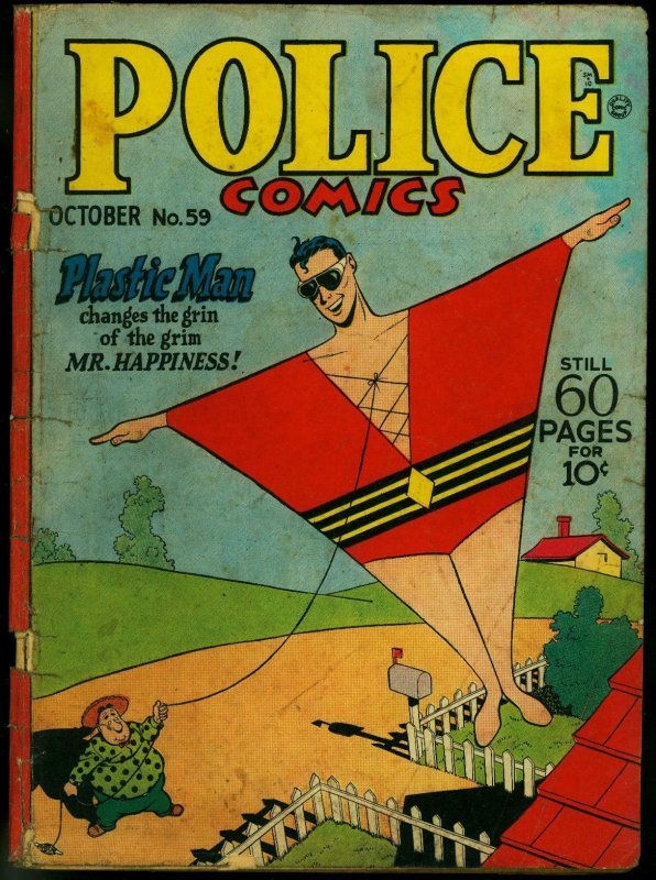 Police Comics #59 1946- Plastic Man- Spirit- Golden Age G