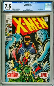 The X-Men #57 (1969) CGC 7.5! OW Pages!