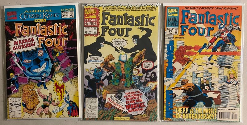 Fantastic Four Annuals lot #15-27 11 diff avg 7.0 (1980-94)