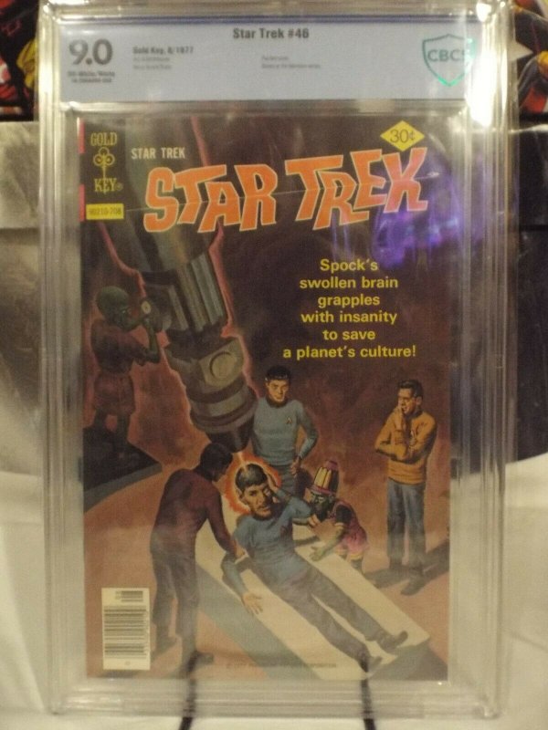 Star Trek #46 CBCS 9.0  VF/NM  GOLD KEY 1977  OW/W  Painted Cover