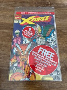 X-Force # 1 NM Sealed In Polybag Marvel Comic Book Cable Card 2 J389