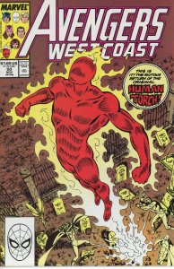 Avengers West Coast 50  9.0 (our highest grade)  Return of Original Human Torch