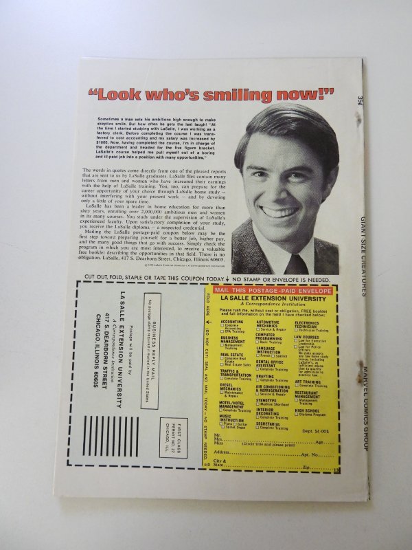 Giant Size Creatures (1974) 1st Tigra FR/GD MVS missing see description