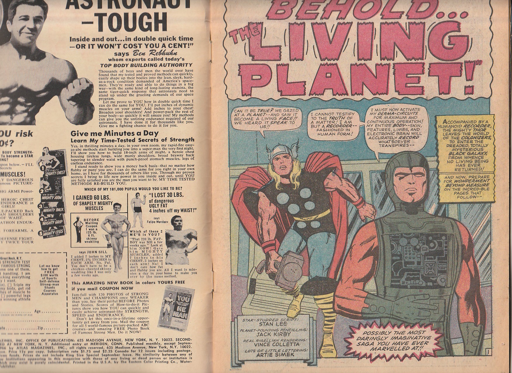 Thor Vol 1 133 1xt Appearance Of Ego The Living Planet Comic Books Silver Age Marvel Thor Superhero Hipcomic