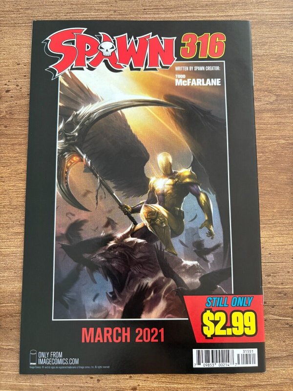 Spawn # 315 NM 1st Print Variant Cover Image Comic Book Todd McFarlane 5 J288