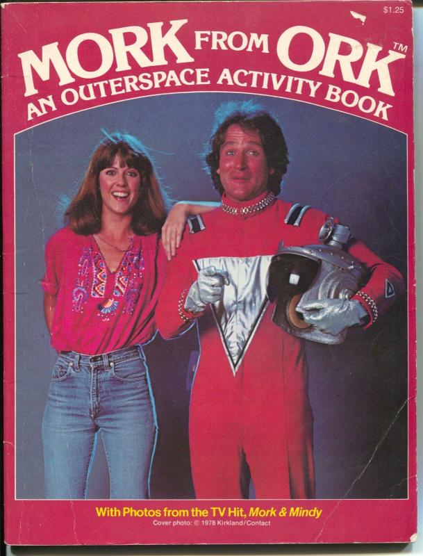 Mork From Ork Color & Activity Book 1978-Robin Williams-Pam Dawber-TV series-VG