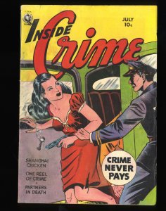 Inside Crime (1950) #3 VG 4.0 L.B. Cole Cover Wally Wood Art Scarce!