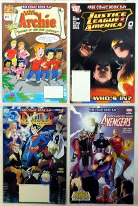 FCBD Lot 4 #Little Archie/Legend Lost 1, JLA 0, Legion, Avengers 2007 DC Comics