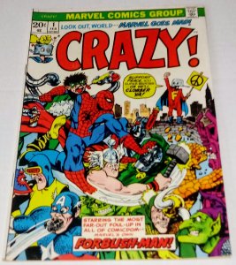 Crazy #1 (7.5) Marvel Bronze Age Parody!  ID318Q