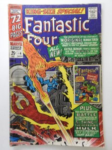 Fantastic Four Annual #4 (1966) Thing vs The Hulk! Solid VG- Condition!