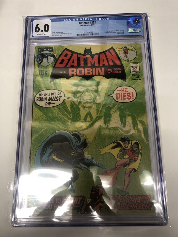 Batman (1971) # 232 (CGC 6.0) Denny O’Neil • Neal Adams • Dick Giordano • DC