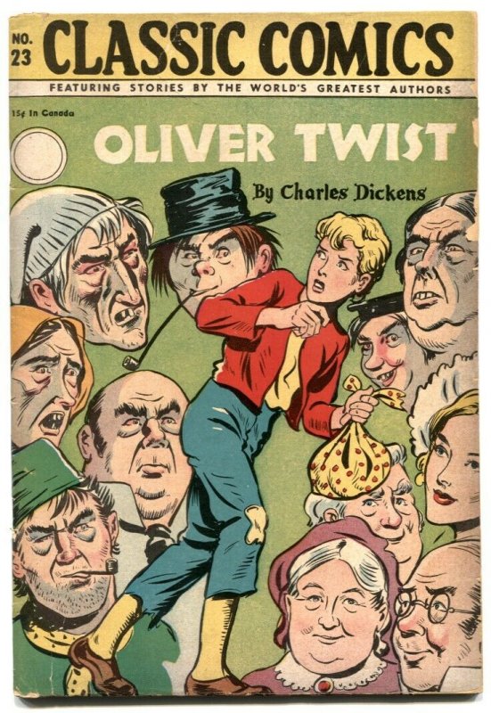 Classic Comics #23 HRN 30- edition 2B- Oliver Twist VG