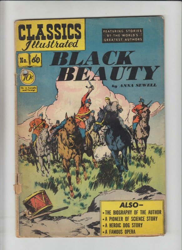 Classics Illustrated #60 - Black Beauty by Anna Sewell - HRN 62 low grade comic 