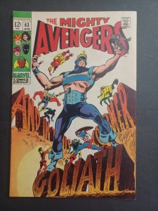 Avengers #63 - Hawkeye becomes Goliath - 1969 - VF
