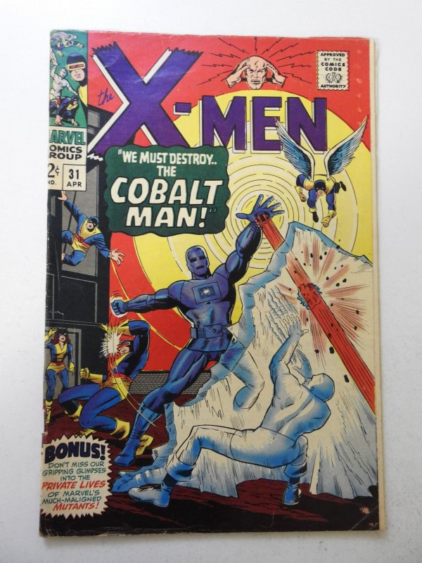 The X-Men #31 (1967) VG Condition moisture stain, 1/2 in tear fc