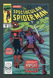 Peter Parker,Spectacular Spiderman #166 / 9.0 VFN/NM   July 1990