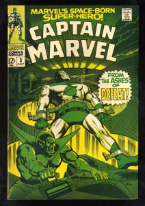 Captain Marvel #3 FN/VF 7.0 White Pages