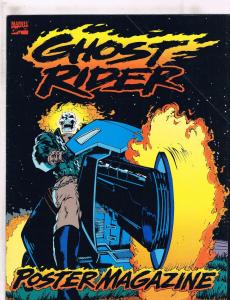 Ghost Rider Poster Magazine # 1 1992 Comic Book Marvel Magazine July J144