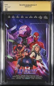 DEADPOOL BATMAN #1 VARIANT DAUTERMAN/CAPULLO/WELLS 3X SIGNED CGC SS 8.0