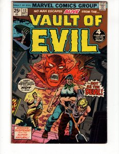 Vault of Evil #13  (1974) Bronze Era Marvel Horror & Suspense  / ID#293