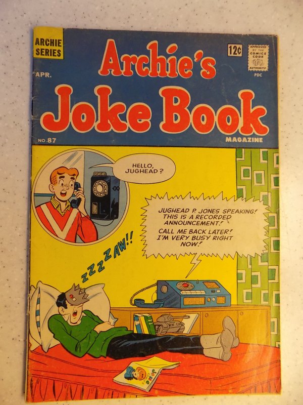 ARCHIE'S JOKE BOOK # 87 ARCHIE JUGHEAD VERONICA BETTY RIVERDALE CARTOON