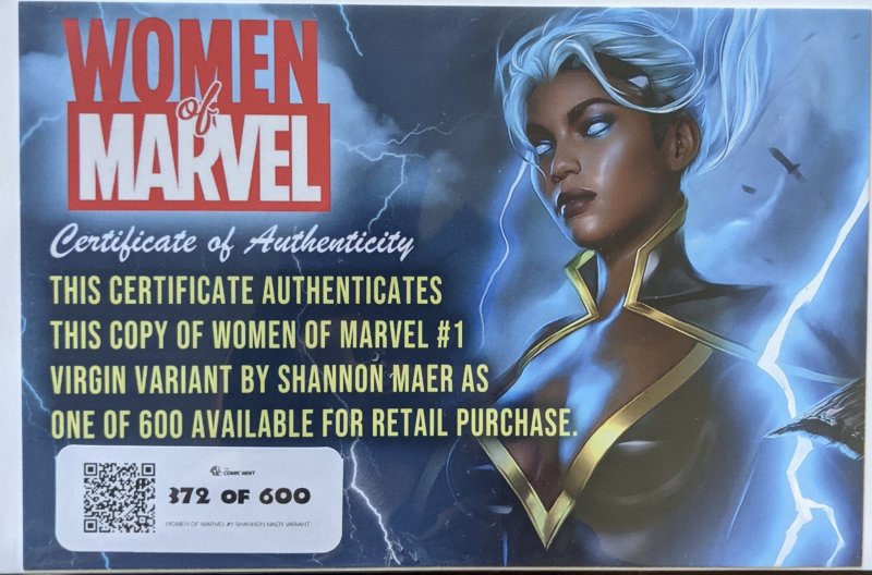 WOMEN OF MARVEL #1 - SHANNON MAER VARIANT SET. EXCLUSIVE LIMITED MINT!