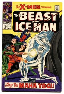 X-MEN #47 1968-MARVEL COMICS-BEAST & ICEMAN-WERNER ROTH VF.