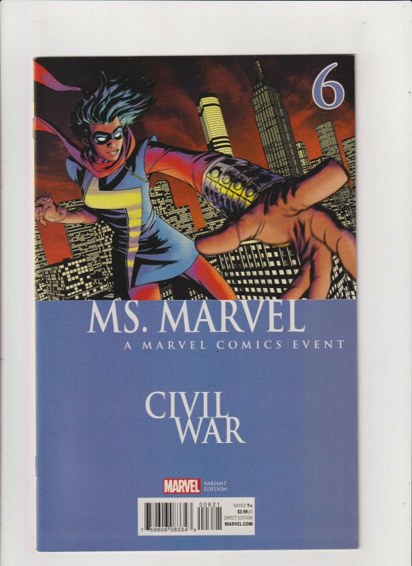 Ms. Marvel #6 NM- 9.2 Marvel Comics 2016 Kamala Khan Civil War Variant