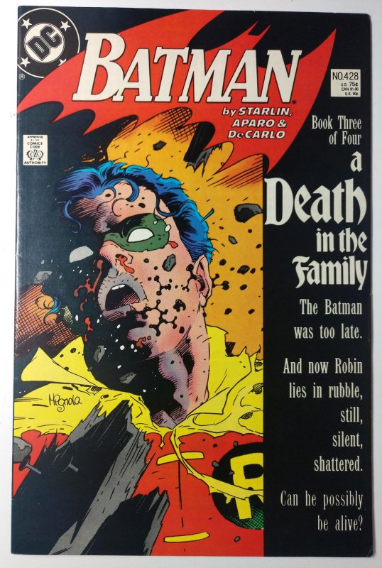 Batman #428 (7.0, 1988) Death of Robin, Jason Todd, killed by the Joker