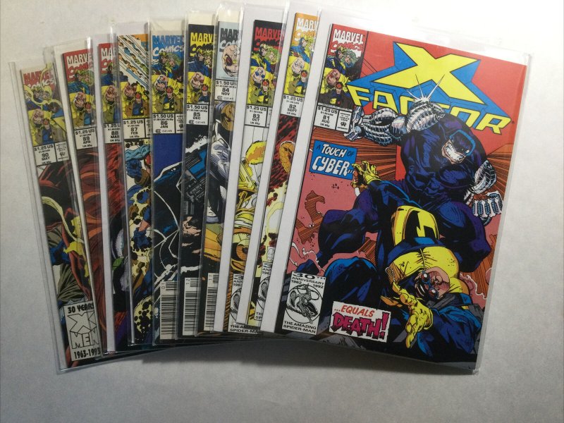 X-Factor 81 82 83 84 85 86 87 88 89 90 Lot Run Set Near Mint Nm Marvel