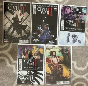 Civil War II Choosing Sides #1,2,3,5,6 Variant Lot NM