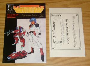 MechaRider #1 VF/NM animagic bill spangler - signed & numbered #399/1000 w/COA