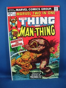 MARVEL TWO IN ONE 1 F VF THING MAN THING FIRST ISSUE  MARVEL 1973