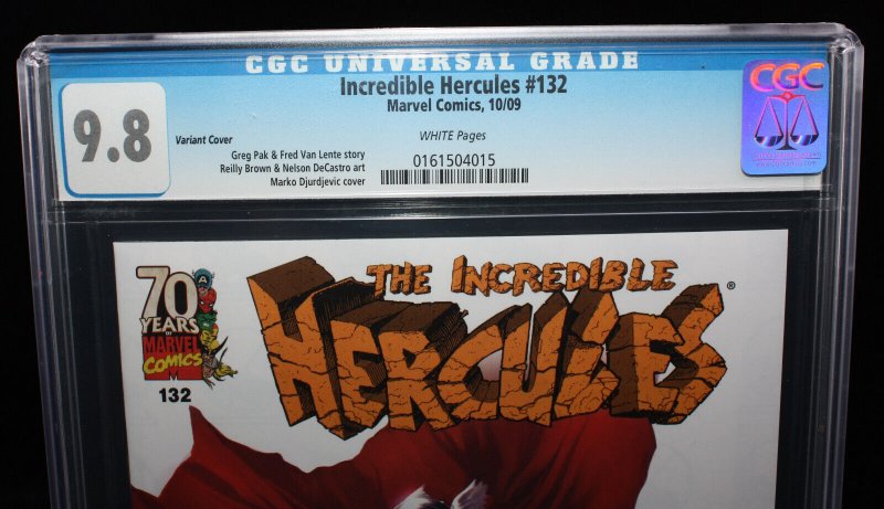 Incredible Hercules #132 (CGC 9.8) Marko Djurdjevic Variant Cover - 2009