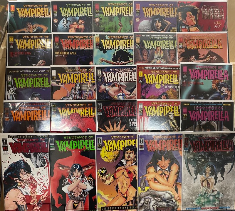 Vengeance of Vampirella #1, 2, 3, 4, 5, 6, 7, 8, 9-25 COMPLETE ADAM HUGHES COVER