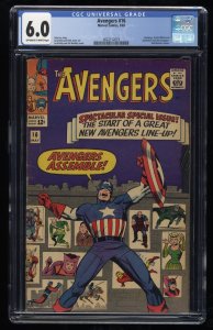 Avengers #16 CGC FN 6.0 Hawkeye Scarlet Witch Quicksilver Join!