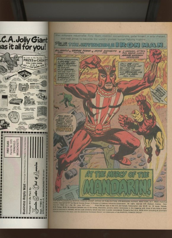 (1977) Iron Man #99: BRONZE AGE! EXCELLENT! WE COMBINE SHIPPING! (8.0/8.5)