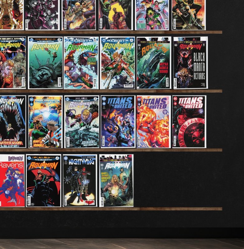 Huge Lot 150+ Comics with Nightwing, Aquaman, Titans United & More!