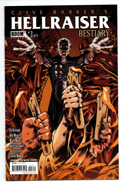 Hellraiser Bestiary #3 - Clive Barker - Horror - Boom - 2014 - NM 