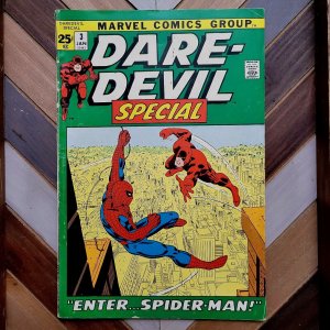 DAREDEVIL Annual #3 VG+ (Marvel 1972) Romita Sr Art ENTER SPIDER-MAN Stan Lee