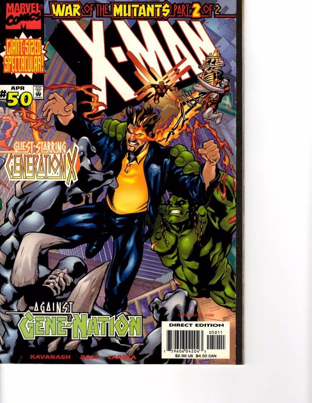 Lot Of 5 X-Man Marvel Comic Book #48 49 50 51 52  Iron Man BH49
