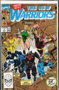 The New Warriors #1 Second Print Cover (1990) New Warriors