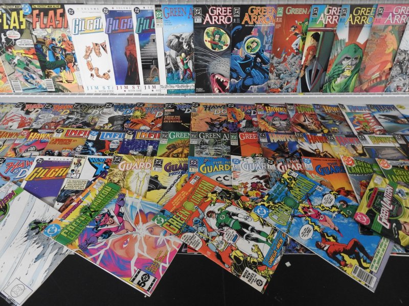 Huge Lot of 180+ Comics W/ Flash, Green Arrow, Hawkman Avg. FN- Condition!