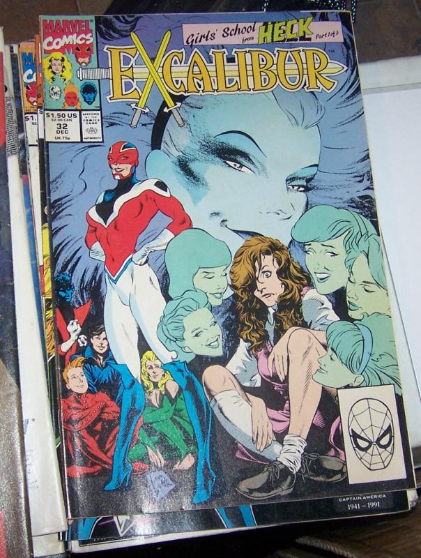 Excalibur # 32   1990, Marvel   school girls from heck pt 1 kitty pride x men