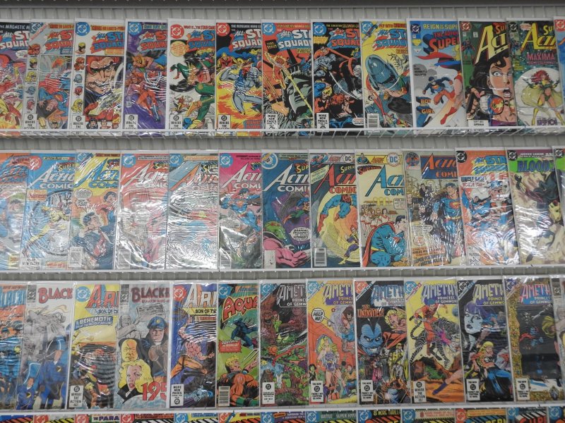 Huge Lot of 130+ Comics W/ Action Comics, Batman, Superman Avg. VF- Condition!
