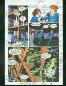 ORIGINAL D.C. COLOR GUIDE ROBIN ANNUAL #2 PG 20-SIGNED VG