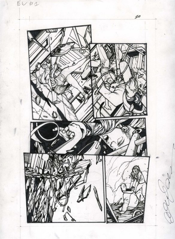 The Evil Within #1 pg 20 Original Alex Sanchez Art based on HORROR Video game 