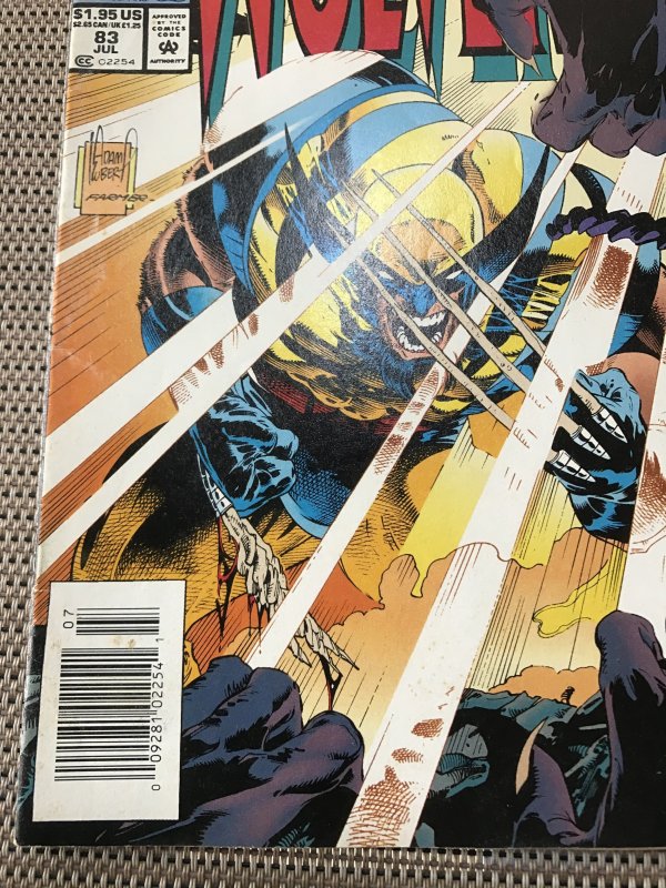 WOLVERINE #83 Newsstand : Marvel comics July 1994 Fn+; Andy Kubert cover